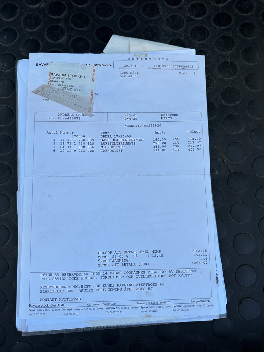 Dokumentation för 1994 BMW 520i E34