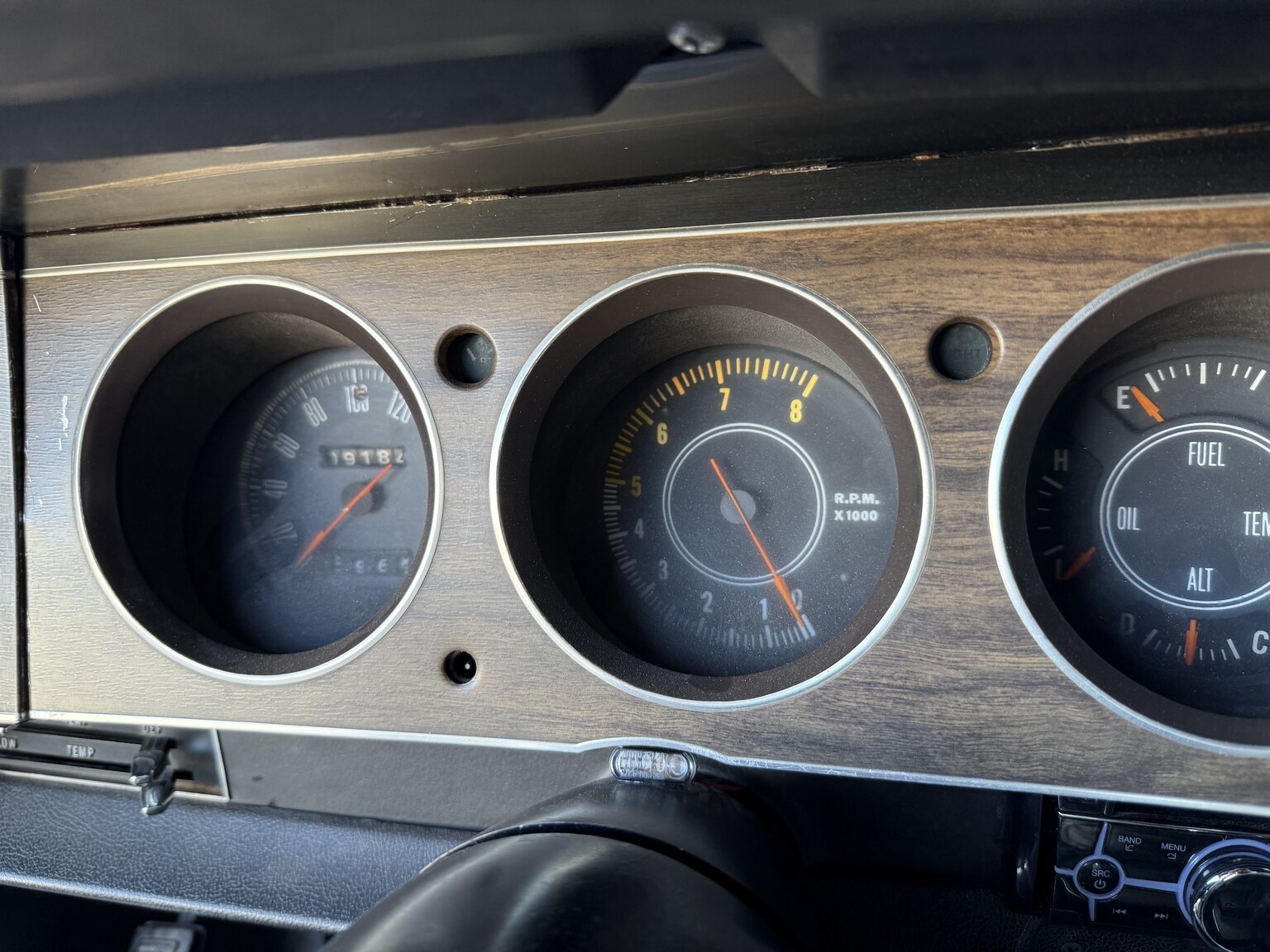 Interiörbild 1970 Dodge Challenger T/A 440 cui