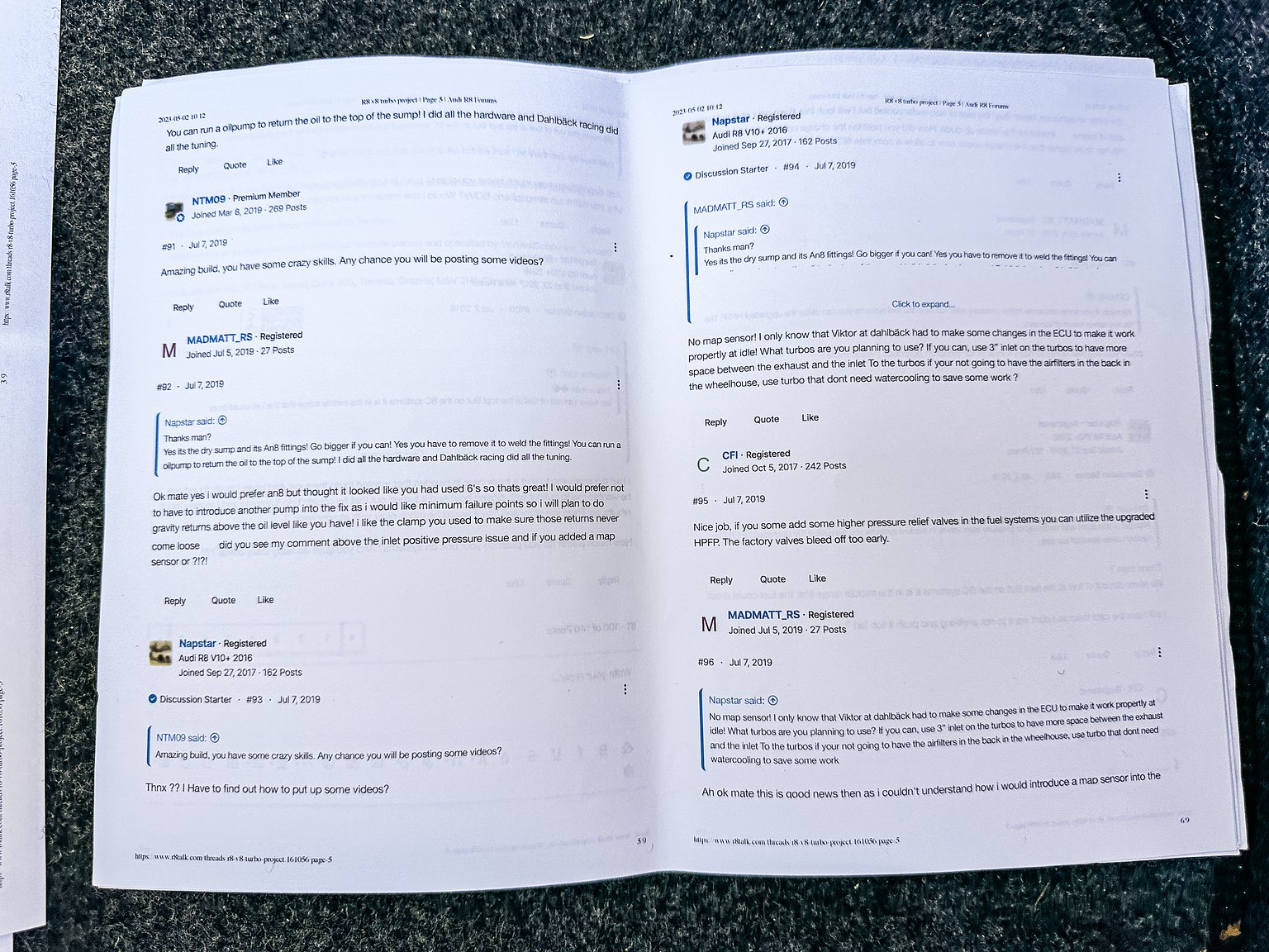 Documentation for 2008 Audi R8 4.2 V8 Turbo Manuell