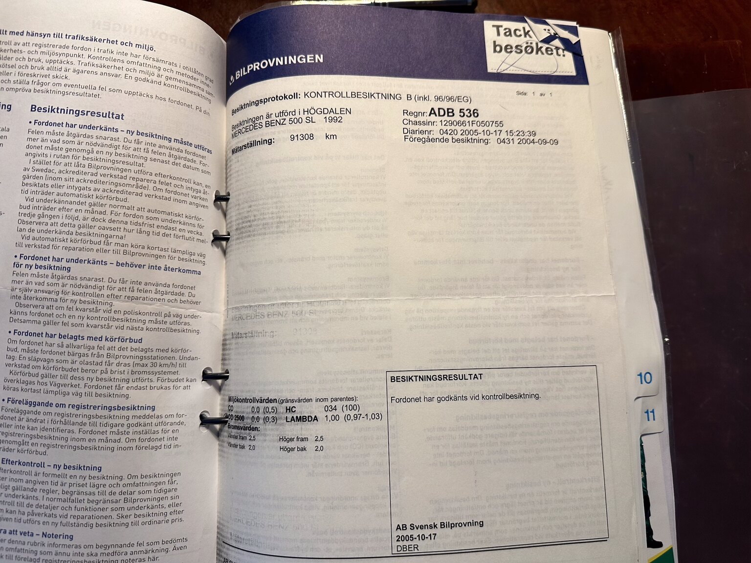 Dokumentation för 1992 Mercedes-Benz SL 500 (23)