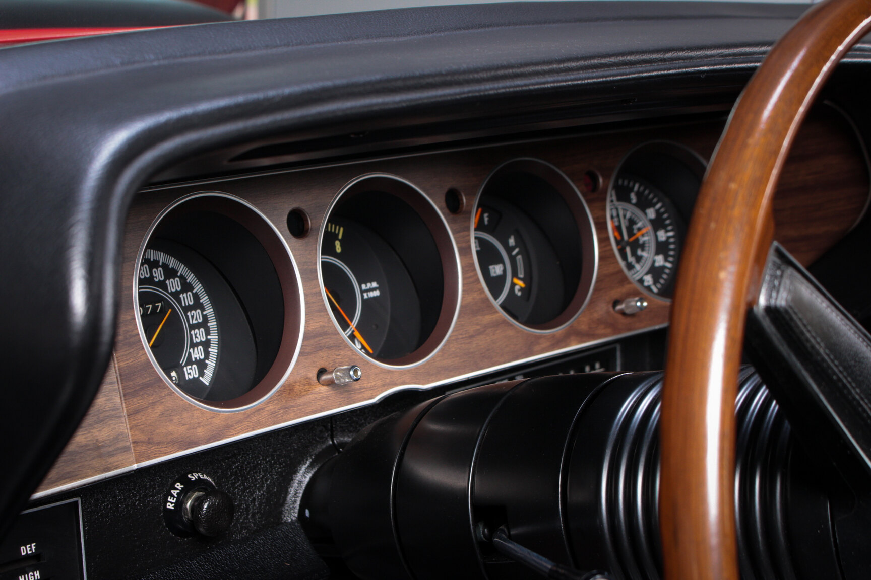 Interiörbild 1970 Plymouth Hemi Cuda
