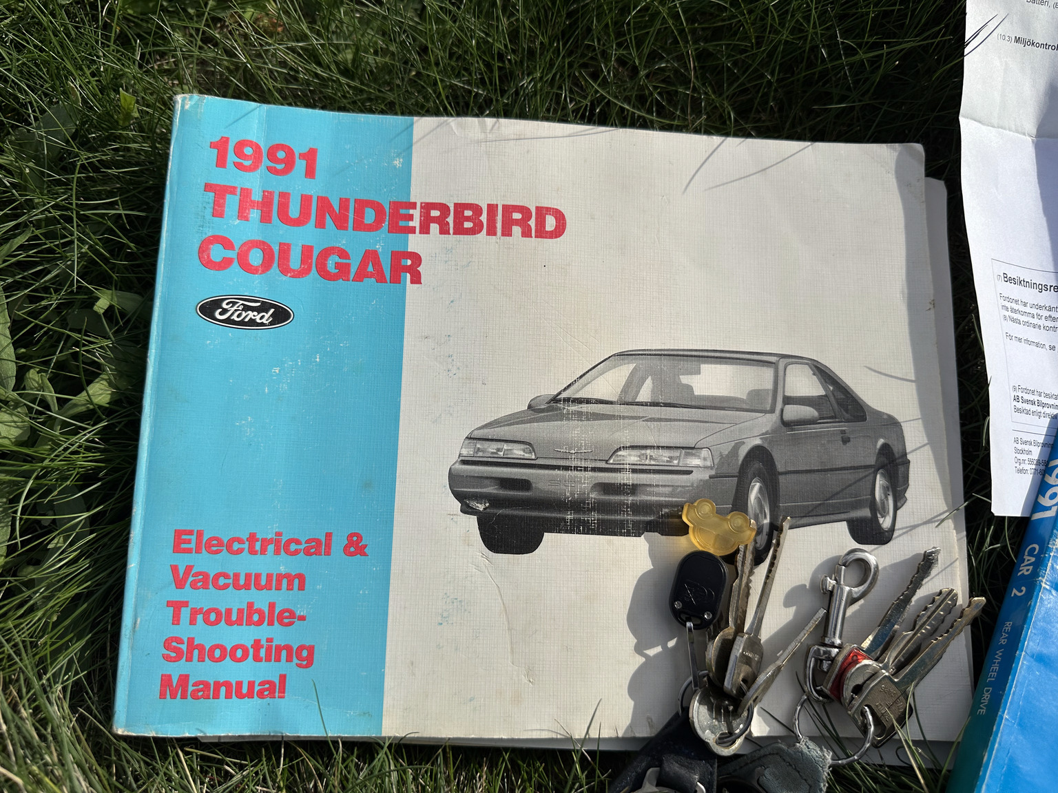 Dokumentation för 1991 Ford Thunderbird