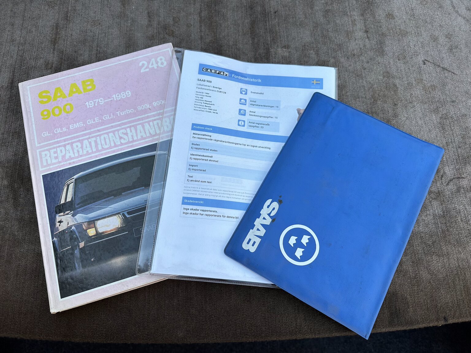 Dokumentation för 1984 Saab 900 GL