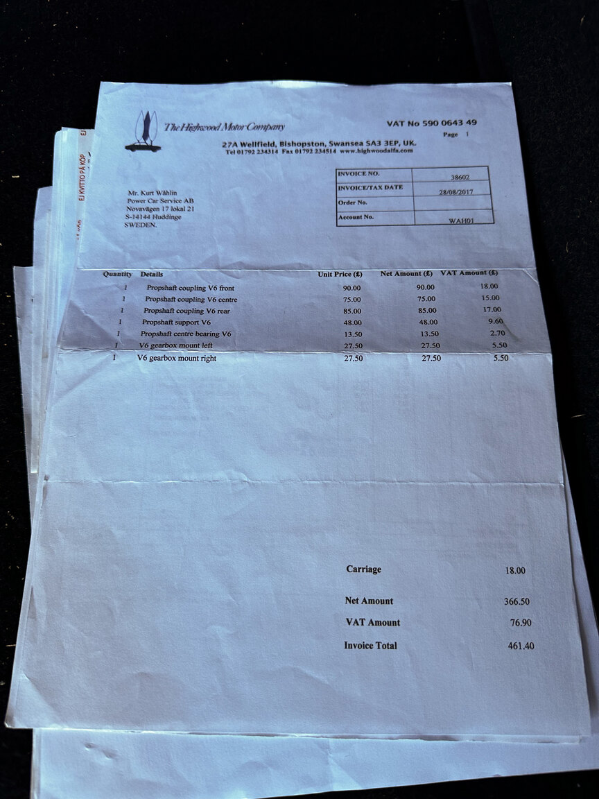 Dokumentation för 1985 Alfa Romeo GTV 6 2.5