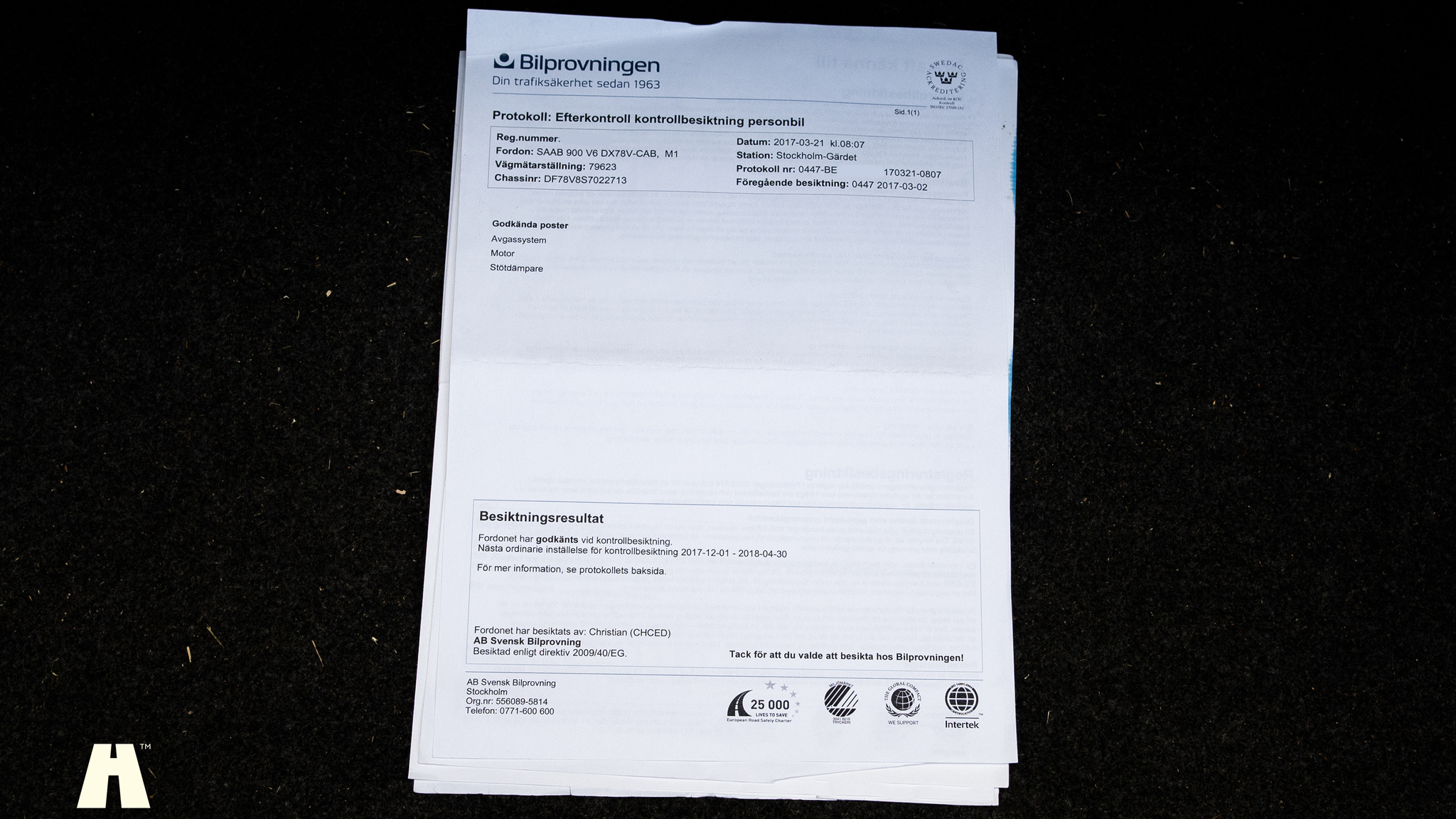 Dokumentation för 1995 SAAB 900 SE V6 Automat