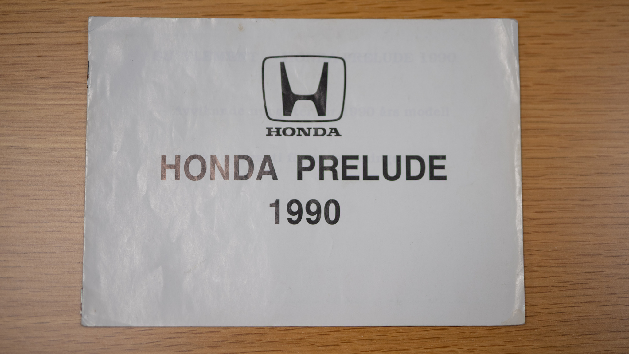 Dokumentation för 1990 Honda Prelude (5)