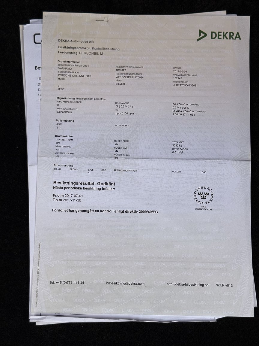 Dokumentation för 2008 Porsche Cayenne GTS 6-växlad Manuell