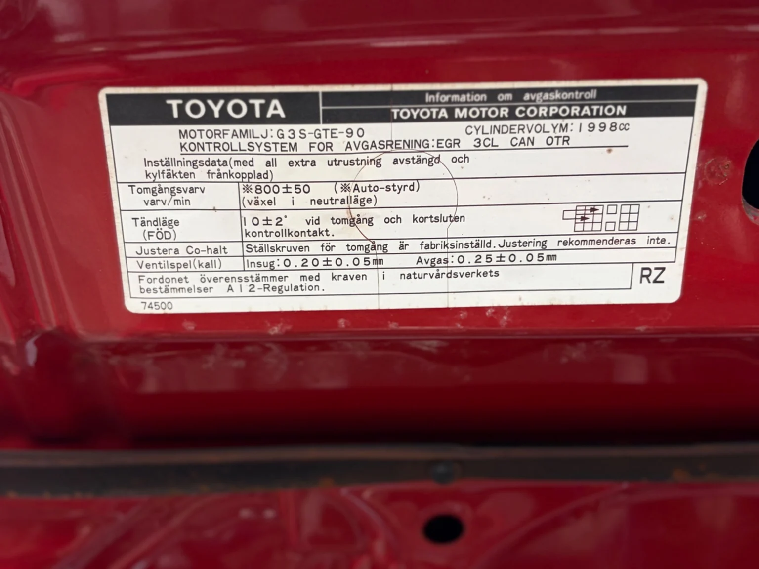 Image of 1991 Toyota Celica GT-Four ST185 (9) miscellaneous