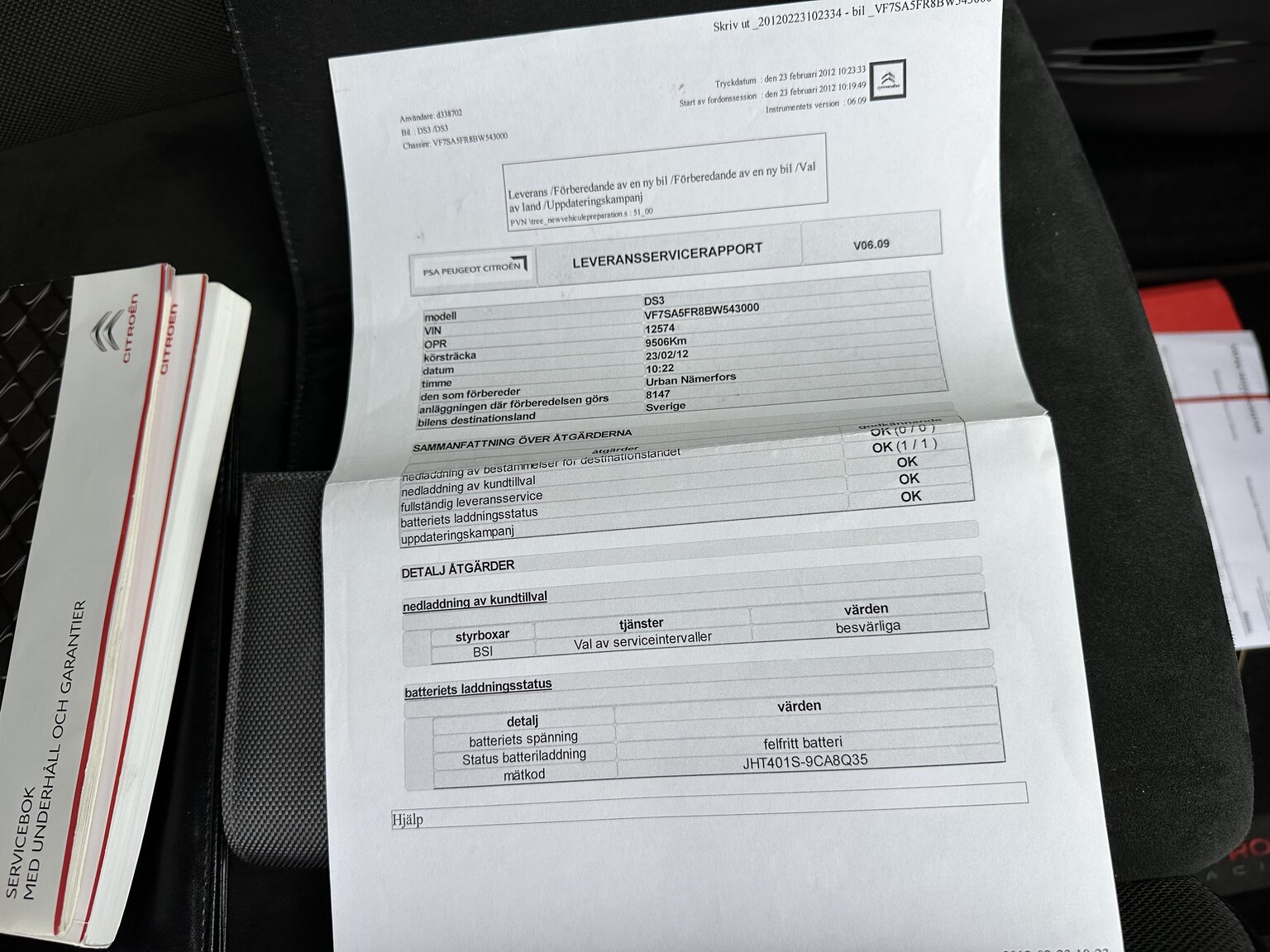 Documentation for 2012 Citroen DS3 Racing  (4)