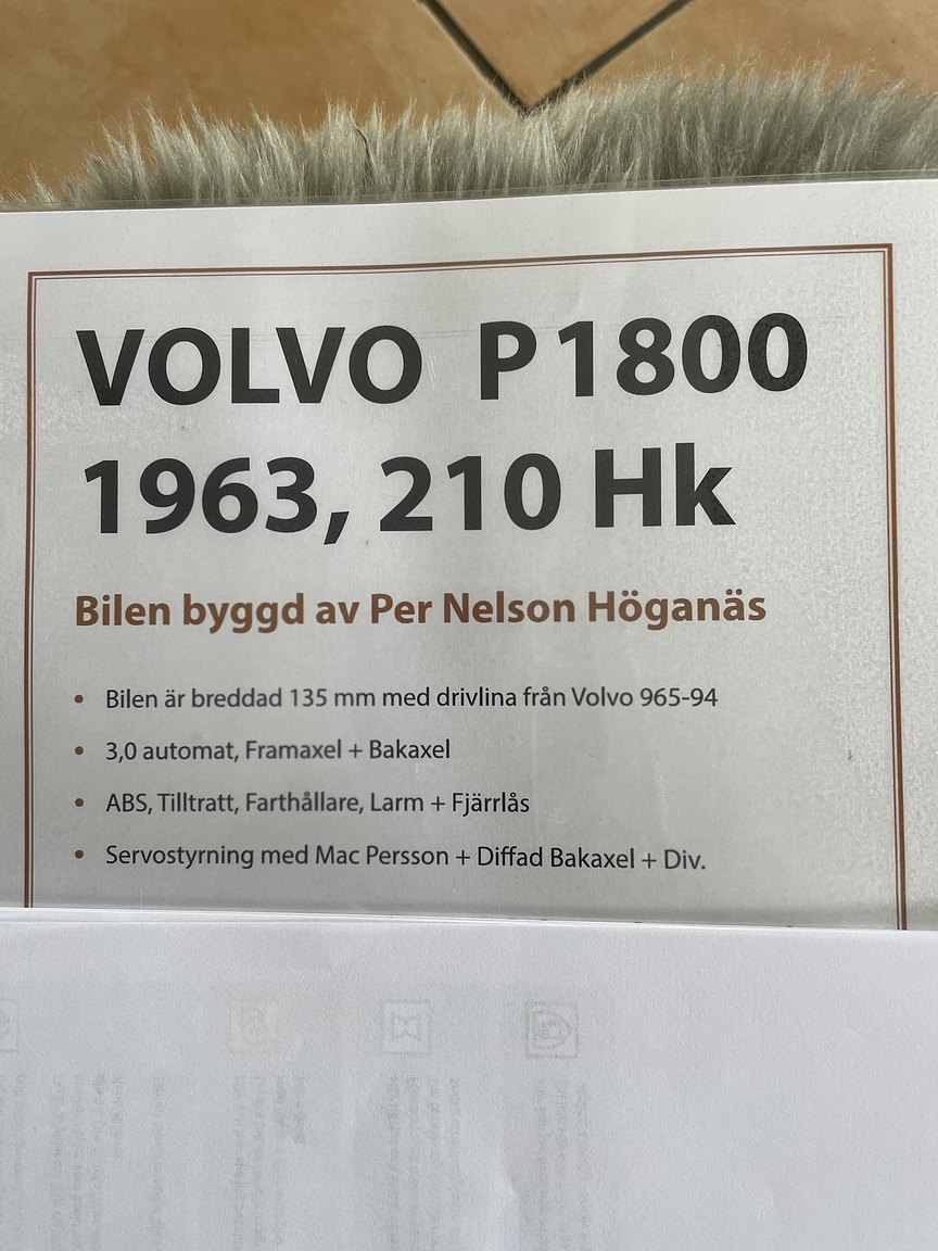 Dokumentation, 1963 VOLVO P1800 3.0 Automat