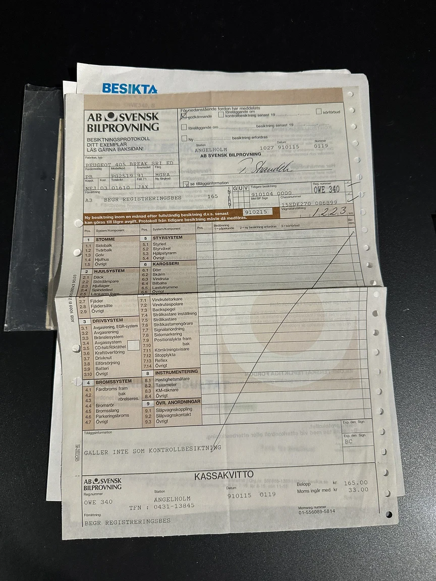 Documentation for 1991 Peugeot 405 Break SRI (4)