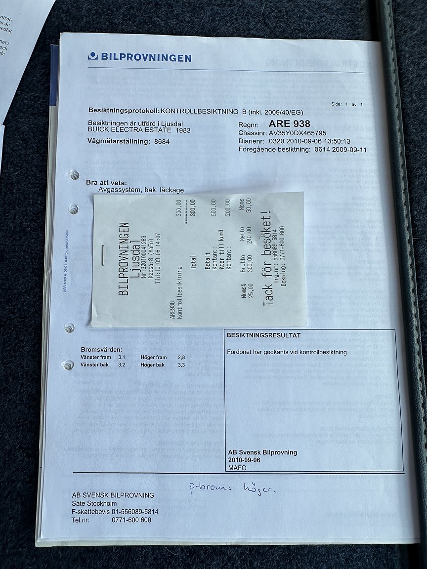 Dokumentation för 1983 Buick Electra Estate Wagon 5.0