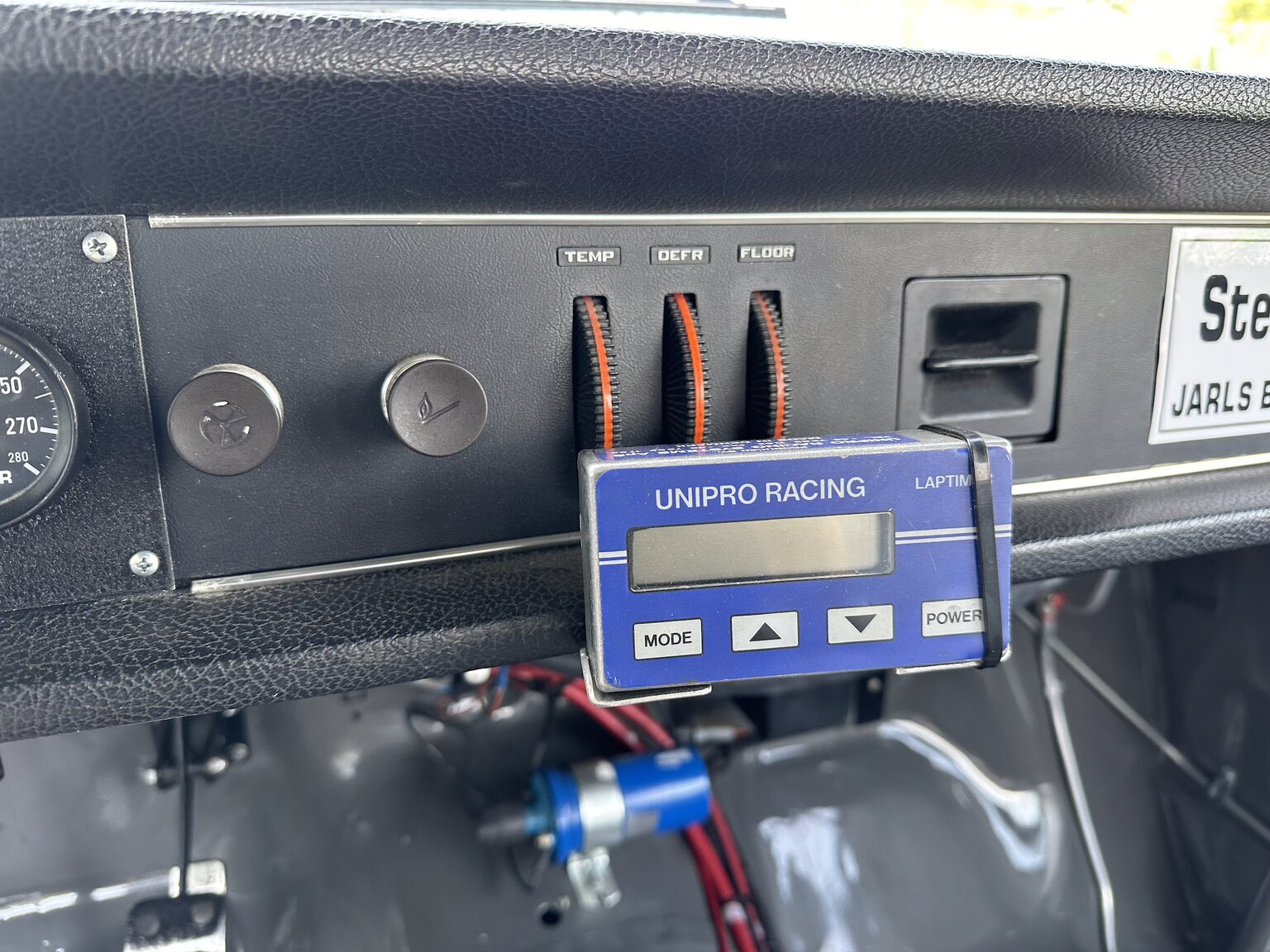 Interior image of 1969 Volvo 142 race car