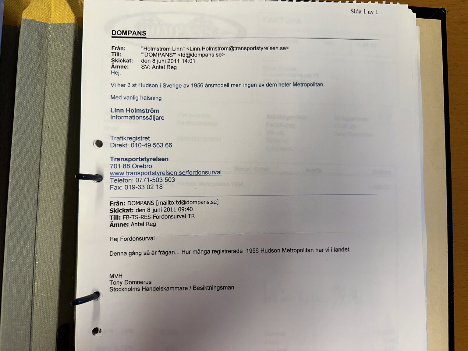 Documentation for 1956 Hudson Metropolitan