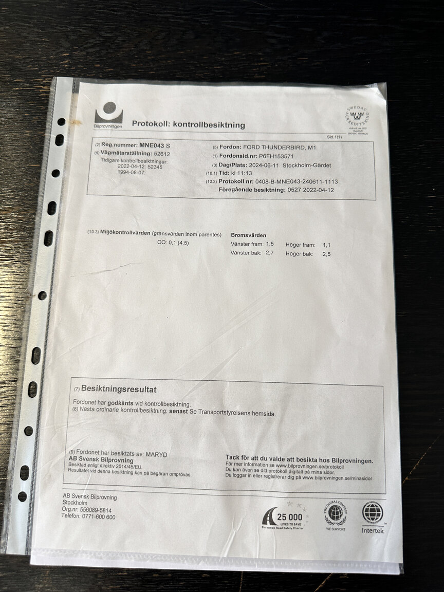 Documentation for 1956 Ford Thunderbird