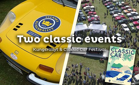 Two classics in focus – Bidders Highway at the King's Rally and the Classic Car Festival