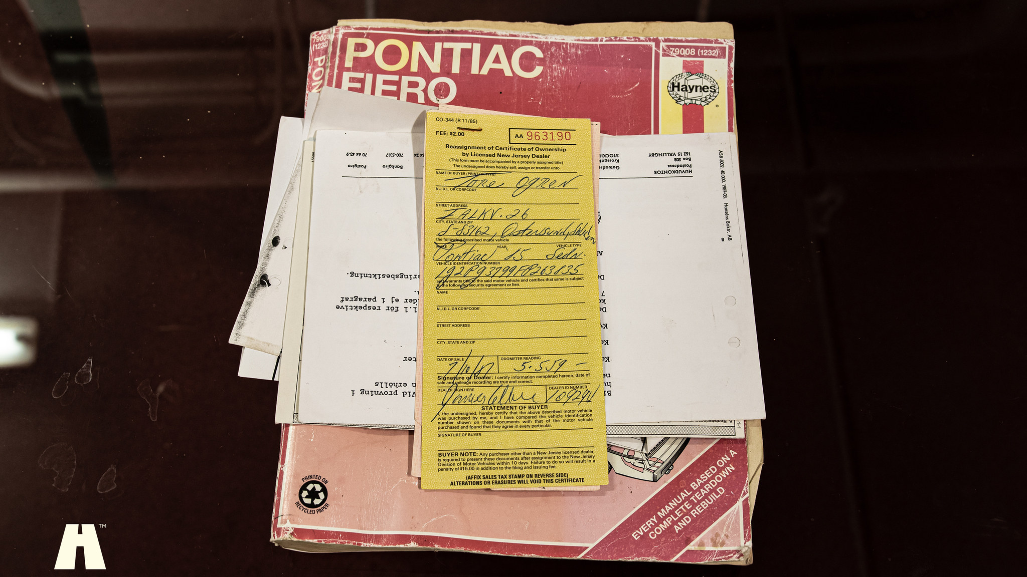 Dokumentation, 1985 Pontiac Fiero GT (6)