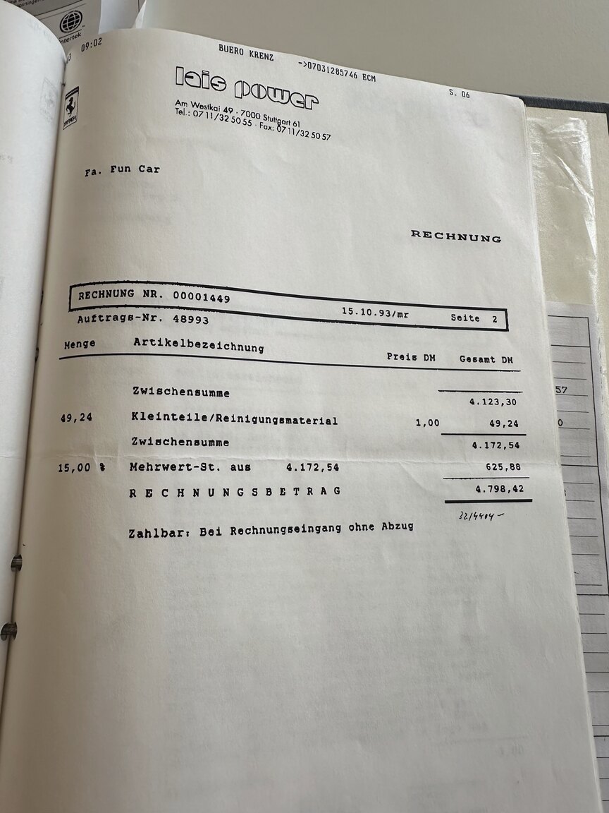 Dokumentation, 1990 Ferrari 348 (28)