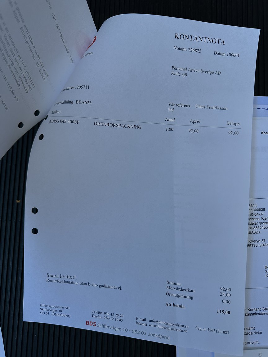 Documentation for 1967 Volvo 144 1.8 