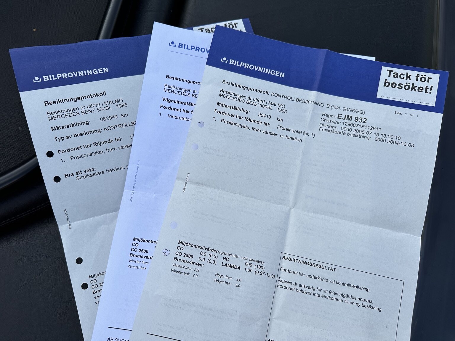 Dokumentation för 1995 Mercedes-Benz SL 500 (17)