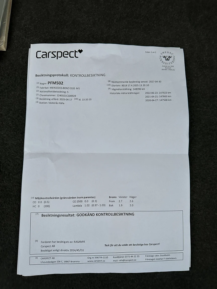 Documentation for 1993 Mercedes-Benz E 320 "AMG" (2)