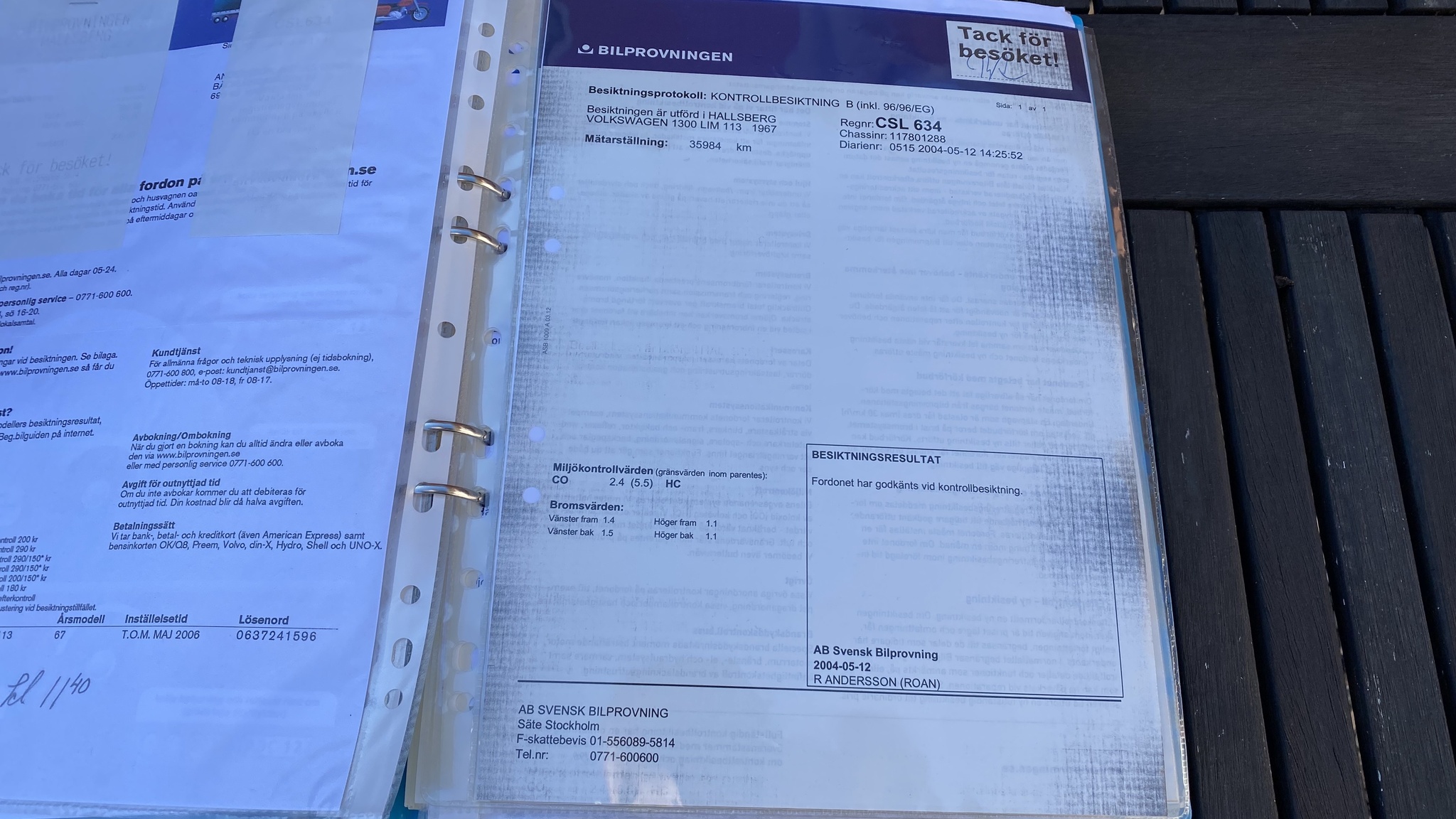 Documentation for 1967 Volkswagen Beetle