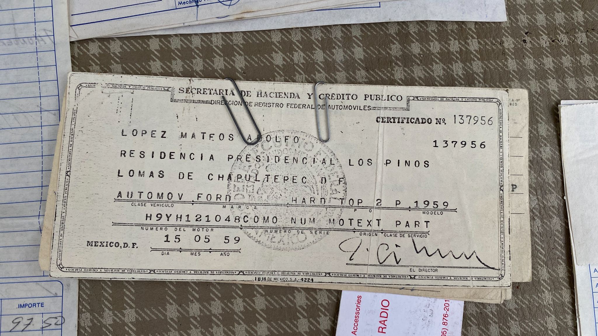 Dokumentation, 1959 Ford Thunderbird hardtop (108)