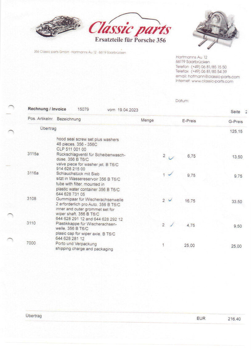 Dokumentation, 1964 Porsche 356 C