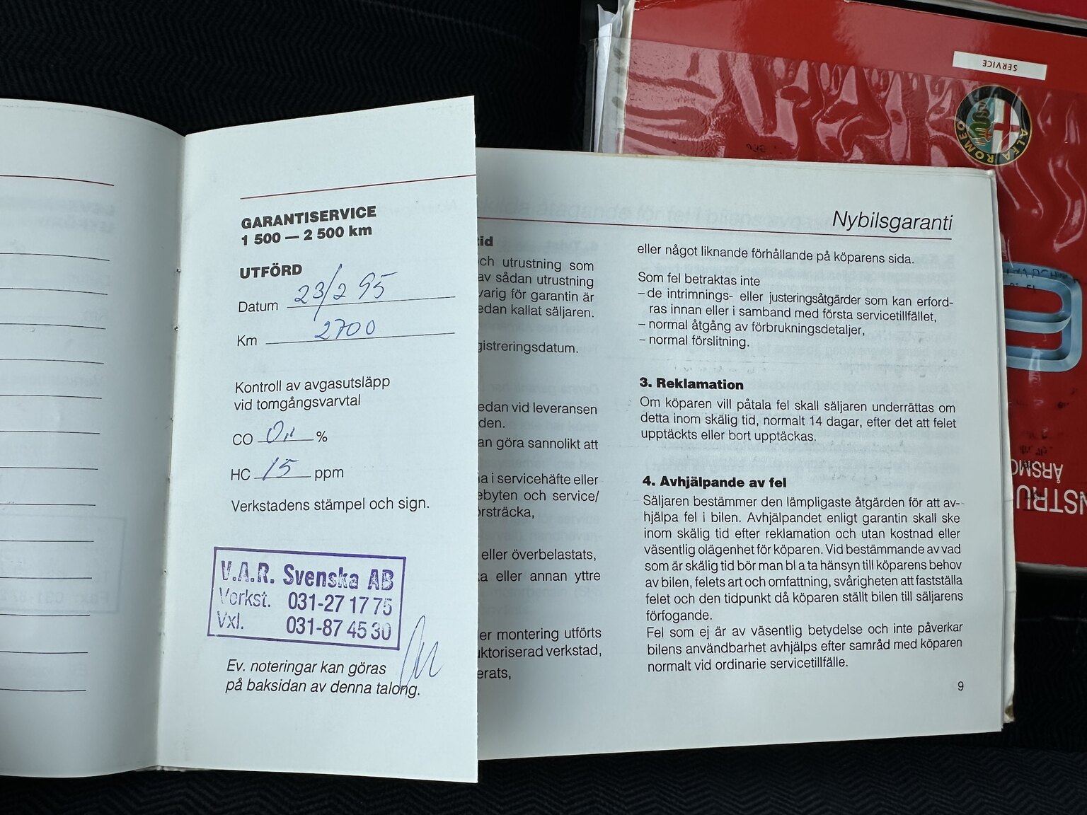 Dokumentation, 1994 Alfa Romeo 164