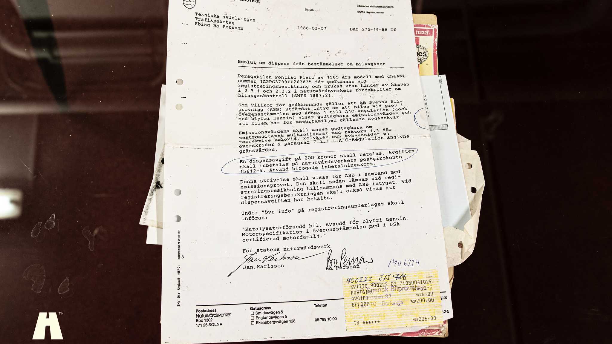 Dokumentation, 1985 Pontiac Fiero GT (8)