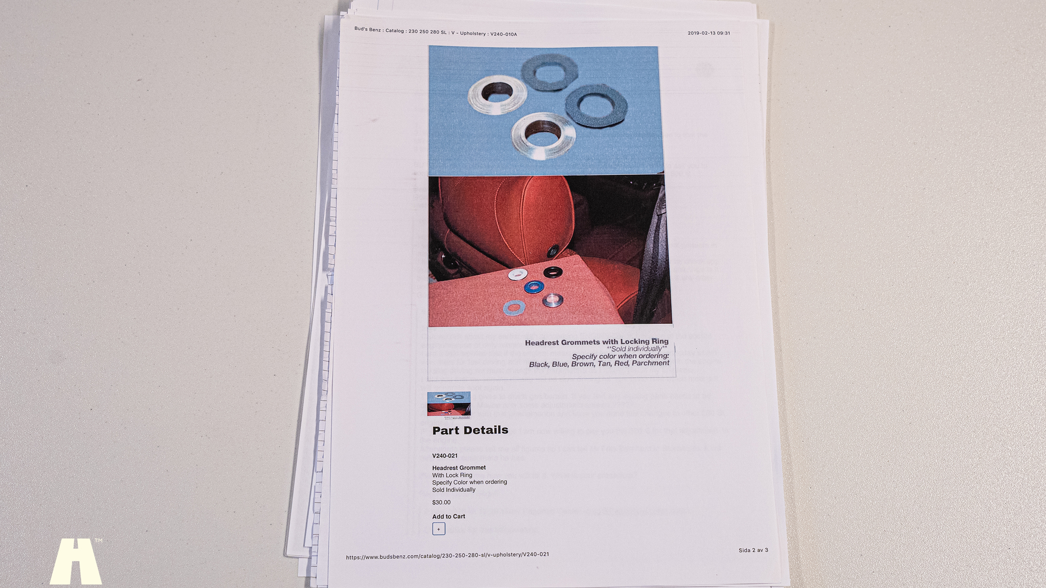 Documentation for 1970 Mercedes 280 SL Pagoda (65)