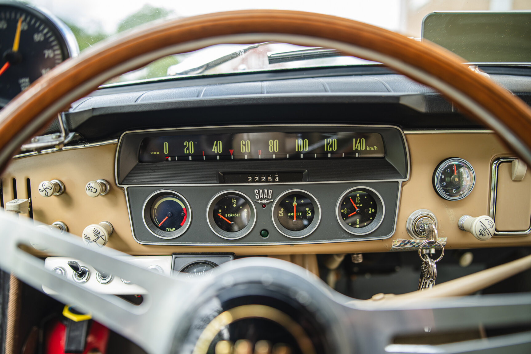 Interiörbild 1961 SAAB 96 De Luxe 