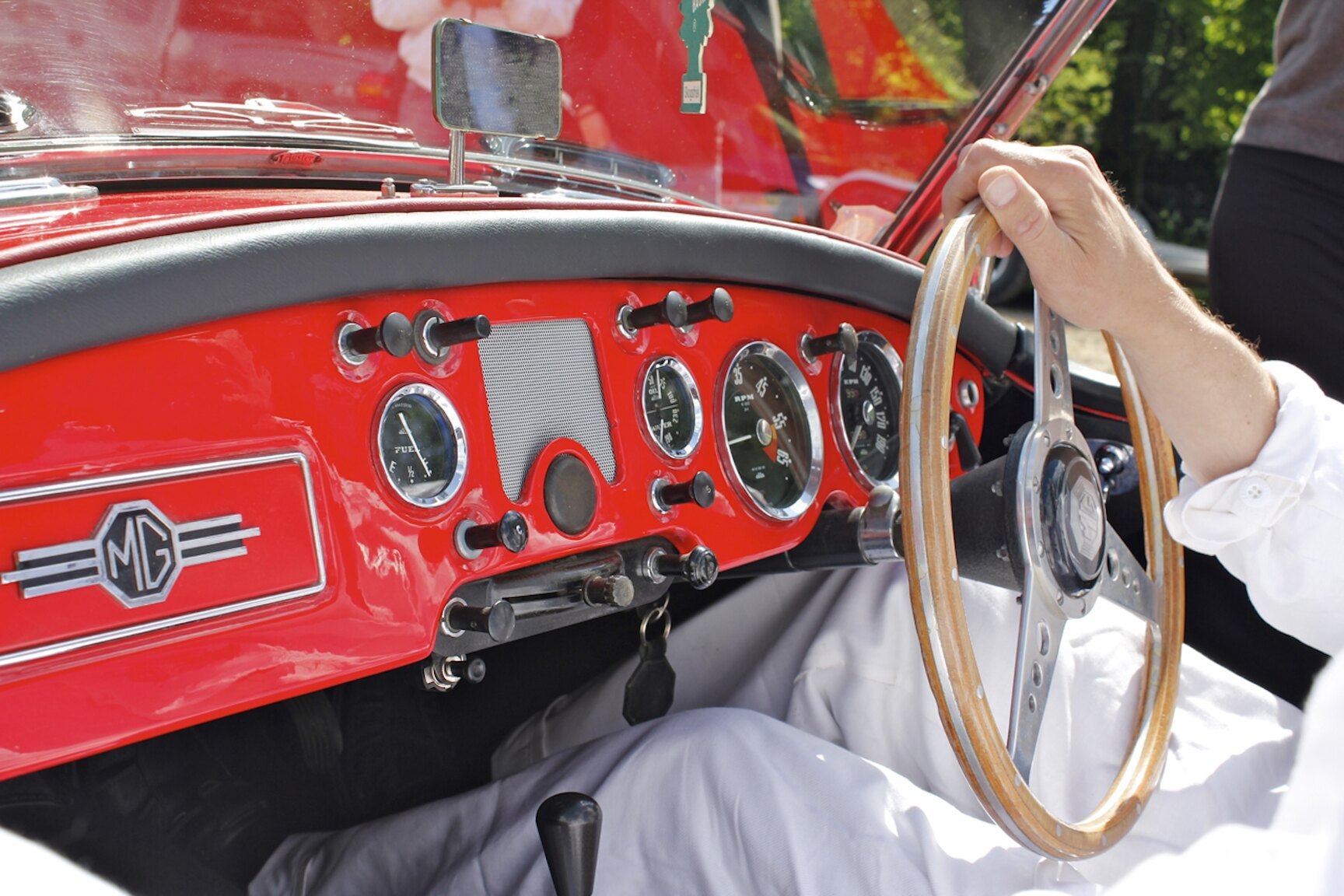 Interiörbild 1956 MG MGA 1500