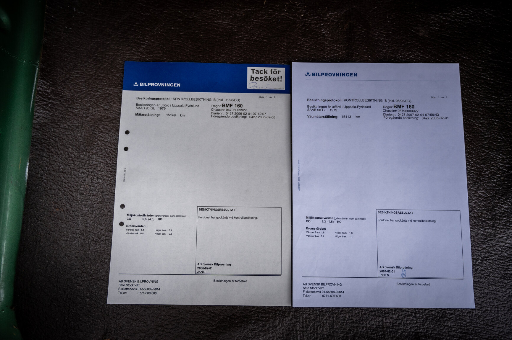 Dokumentation, 1979 Saab 96 GL