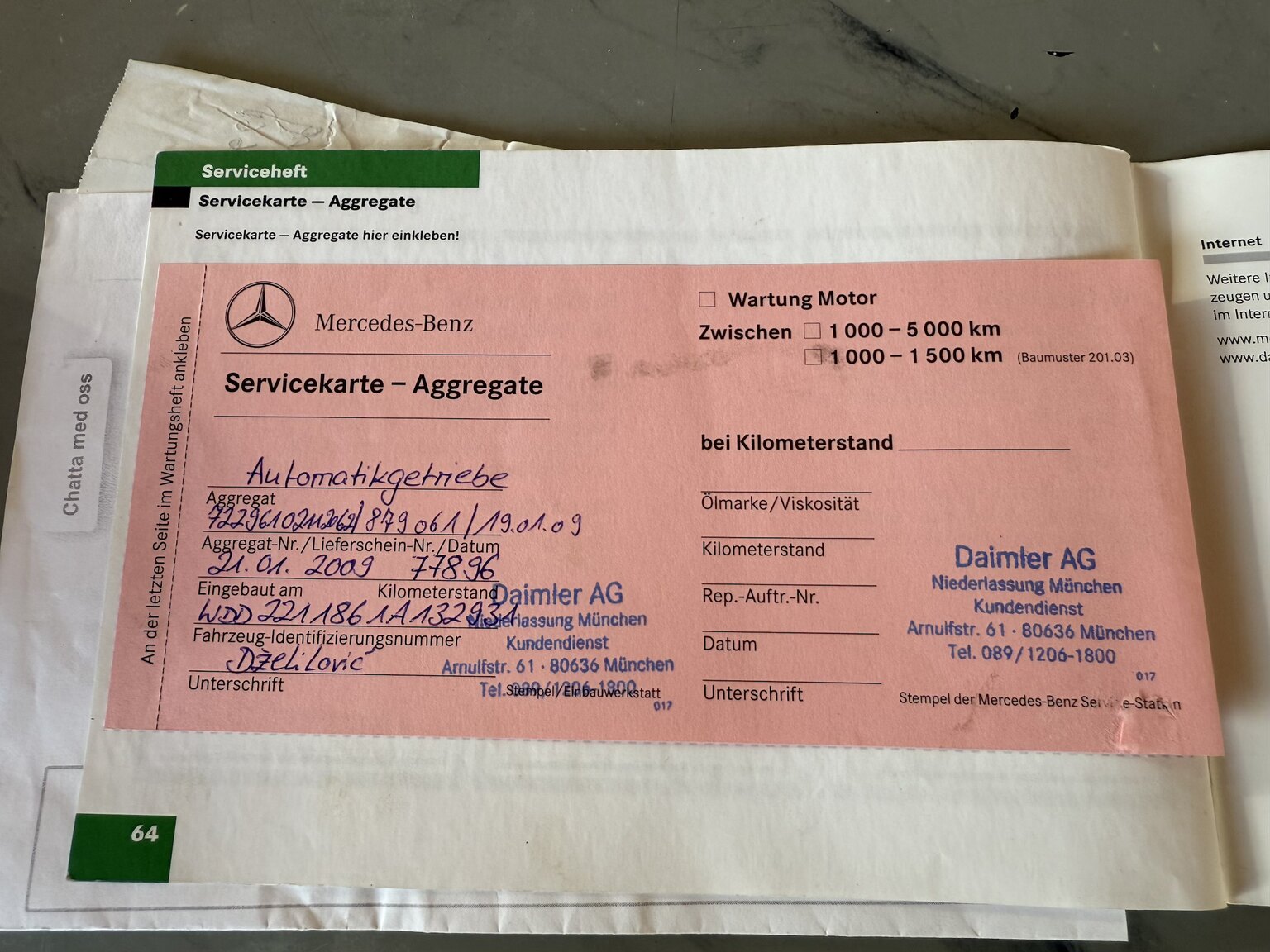 Dokumentation för 2007 Mercedes-Benz S 500 L 4Matic 7G-Tronic