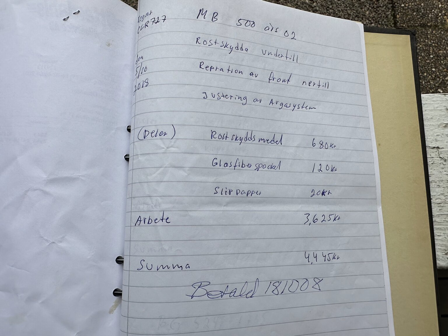 Dokumentation för 2003 Mercedes CLK 500