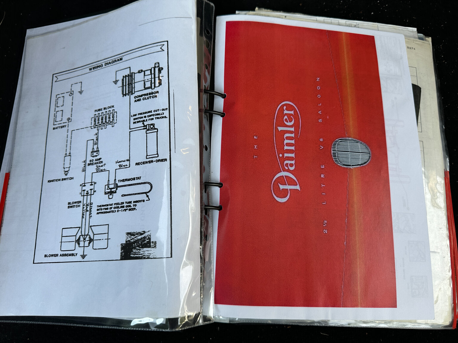 Documentation for 1965 Daimler 250 V8