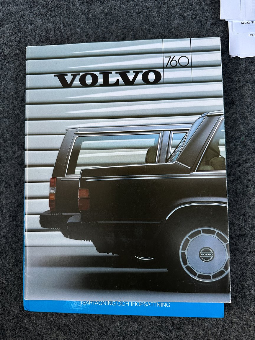 Documentation for 1986 Volvo 760 GLE 2.8 V6 Automatisk