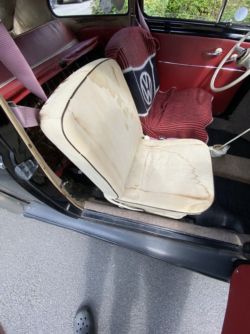 Interiörbild 1955 Volkswagen Beetle 1200